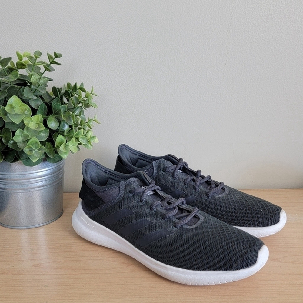 Adidas Running Shoes Cloudfoam Black Lace Up Athletic Sneakers Shoes 8.5 W 6.5 M